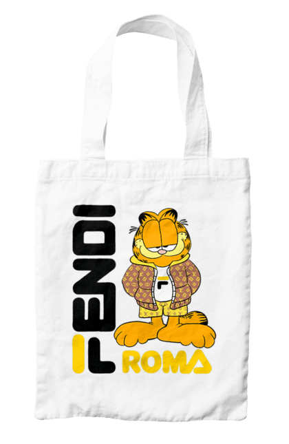 Сумка с принтом Fendi Гарфилд. Fendi, garfield, бренд, гарфилд, дом моды, италия, люкс, мода, сумка, фенди. 2070702