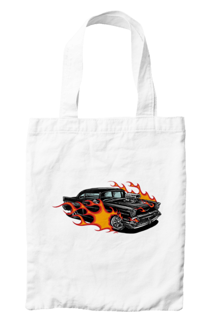 Сумка з принтом "Машина Вогонь". Автомобіль, вогонь, машина. 2070702