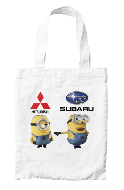 Сумка з принтом "Minion Субару". Авто, машини, міньйони, мітсубісі, субару. 2070702