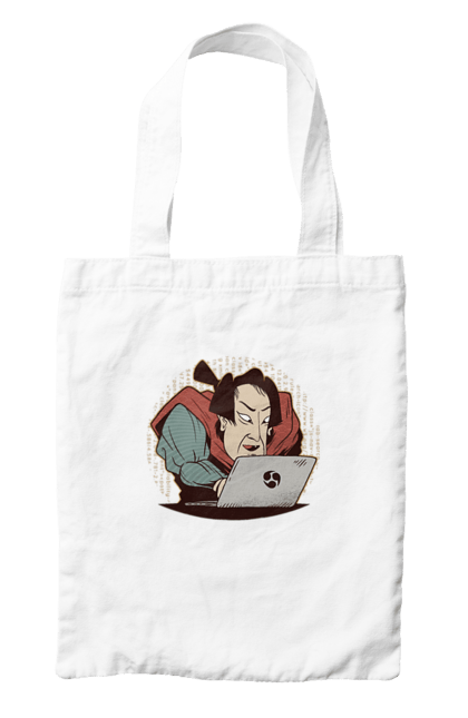 Сумка з принтом "Ніндзя програміст". Angular, c, css, html, it, javascript, jquery, php, python, react, svelt, vue, айтишник, айті, гумор, код, кодувати, прогер, програміст, програмісти, ти ж, ти ж програміст, тиж програміст. 2070702