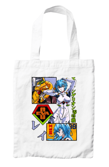 Bag with prints Evangelion Rei. Anime, evangelion, eve, kaoru, manga, rei ayanami, shinji. 2070702