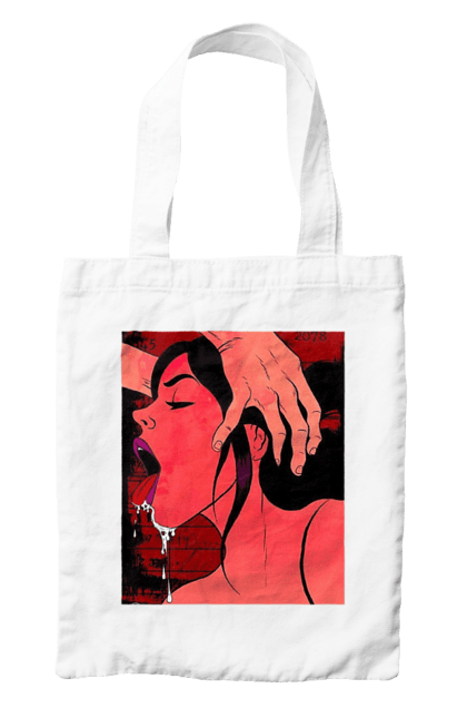 Сумка з принтом "Дівчина Смокче Зі Слиною". Секс, смоктати. 2070702