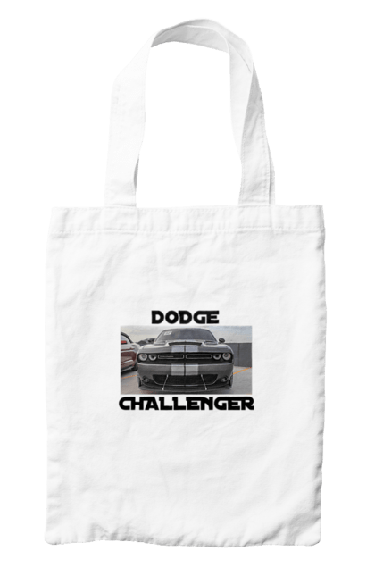 Bag with prints Dodge challenger. An american legend, car, cult car, dodge challenger, oil car, powerful car. 2070702
