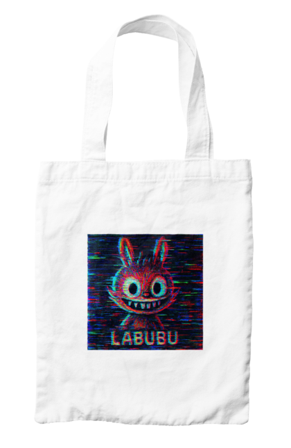 Сумка з принтом "Лабубу". Crt, rgb, глітч, кіберпанк, лабубу, пікселі, ретро, спотворення, цифрове мистецтво, шум. 2070702