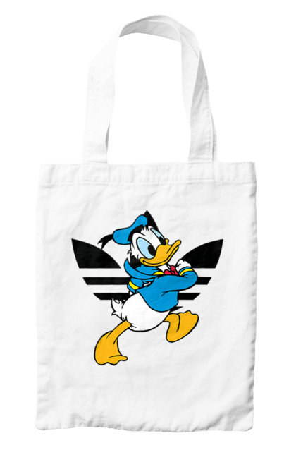 Сумка с принтом Adidas Дональд Дак. Adidas, daisy duck, donald duck, адидас, дейзи дак, дональд дак, мультсериал, мультфильм. 2070702