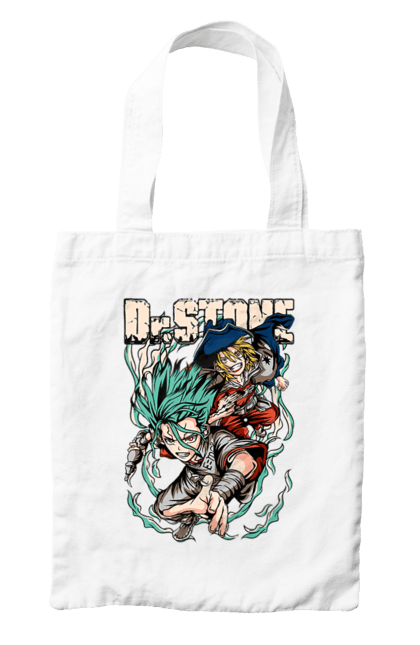 Bag with prints Dr. Stone Senku and Ryuusui. Anime, dr. stone, ishigami, manga, ryuusui, ryuusui nanami, senku, senku ishigami. 2070702