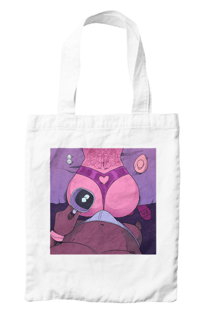 Сумка з принтом "Ранкова Кава З Жопкою". Гола, жопа, кава, труси. 2070702