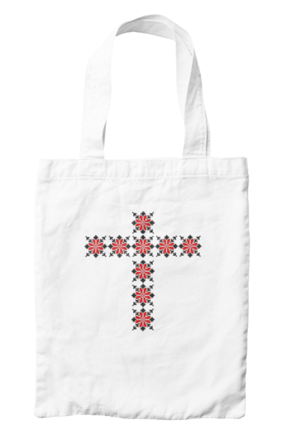 Сумка з принтом "Хрес з візерунків". Вишиванка, вишивка, візерунок, вітчизна, крест, народність, україна. 2070702
