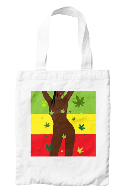 Сумка з принтом "Гола Дівчина І Конопля". Гола, конопля, курити, сиськи. 2070702