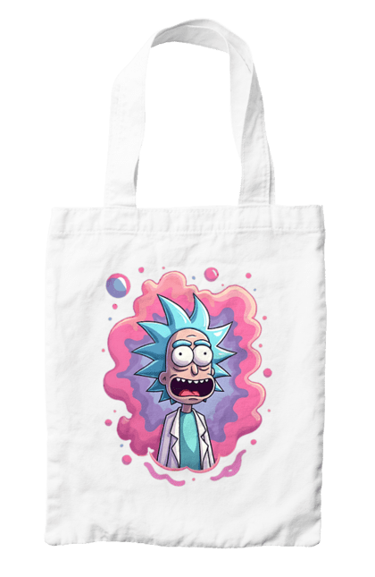 Сумка з принтом "Рік та Морті". Rick and morty, мультфільм, наукова фантастика, пригоди, рік, рік і морті, трагікомедія, чорний гумор. 2070702