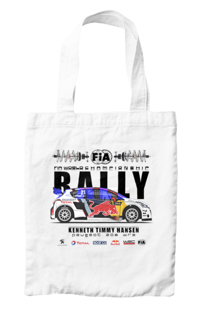 Bag with prints Red Bull Rally. Auto, automobile, car, race, rally, rally, red bull, redbull, sport. 2070702