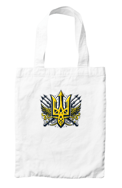 Сумка з принтом "Символіка україни". Герб, патріотичні зображення, символіка, тризуб, україна. 2070702