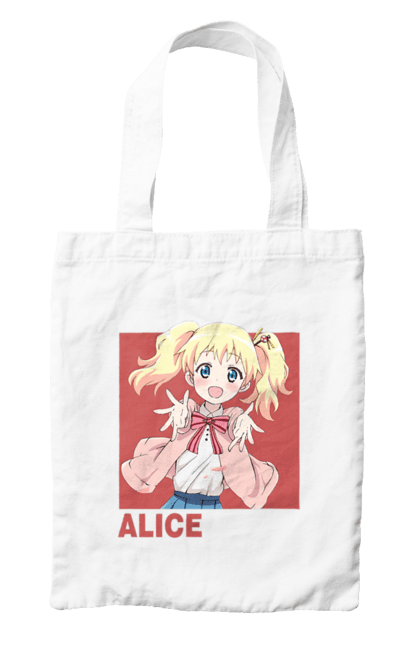 Сумка з принтом "Золота мозаїка Аліса Картелет". Alice cartelet, anime, kiniro mosaic, kinmoza, manga, аліса, аліса картелет, аніме, золота мозаїка, манга. 2070702