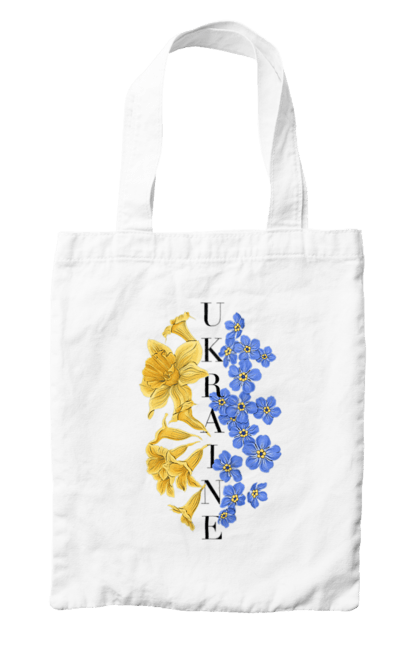 Сумка з принтом "Ukraine flower 2". Війна, війна в україні, герб україни, люблю україну, патріот, патрон, свобода, україна, я українець. 2070702