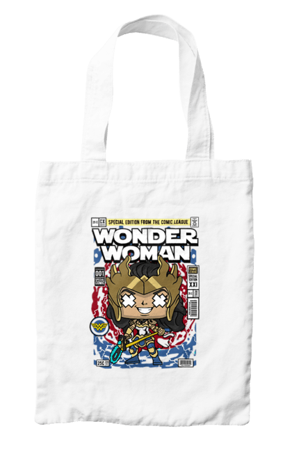 Сумка з принтом "Wonder Woman". Womder, герой, жінка, комікси, комікси dc, чудова жінка. Funkotee