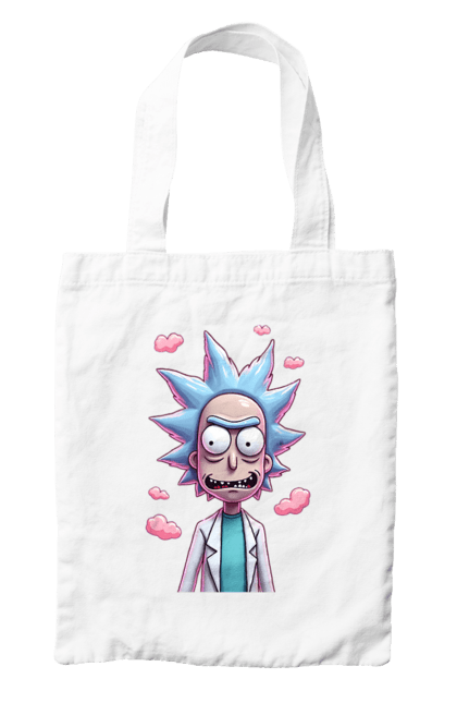 Сумка с принтом Рик и Морти. Rick and morty, мультфильм, научная фантастика, приключения, рик, рик и морти, сериал. 2070702