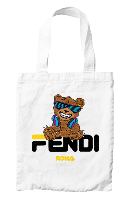 Сумка з принтом "Fendi". Fendi, бренд, будинок моди, ведмедик, італія, люкс, мода, одяг, сумка, фенді. 2070702