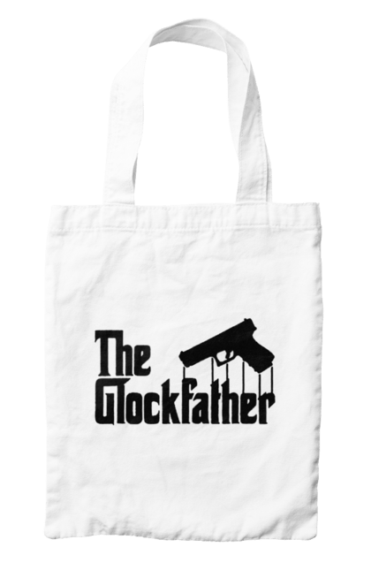 Сумка з принтом "The GlockFather". Gangster, glockfather, godfather, godfather reference, вогнепальна зброя, гангстер, глок, зброя, пістолет, пістолет. 2070702