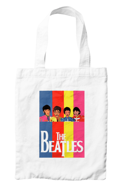 Bag with prints The Beatles. Beatles, george harrison, john lennon, liverpool four, music, paul mccartney, ringo starr. 2070702