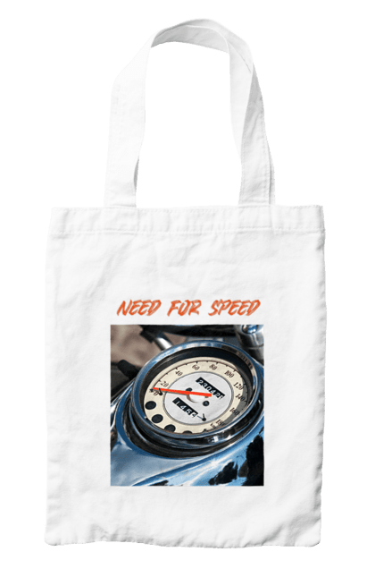 Сумка з принтом "Мото 3". Байкер, дорогая, мотоцикл, ретро, скорость, спидометр, стиль жизни. 2070702