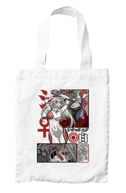 Сумка з принтом "Deadman Wonderland Сіро". Deadman wonderland, shiro, аніме, в`язниця, карнавал мертвечини, країна чудес смертників, манга, сиро, сіро, шіро. 2070702