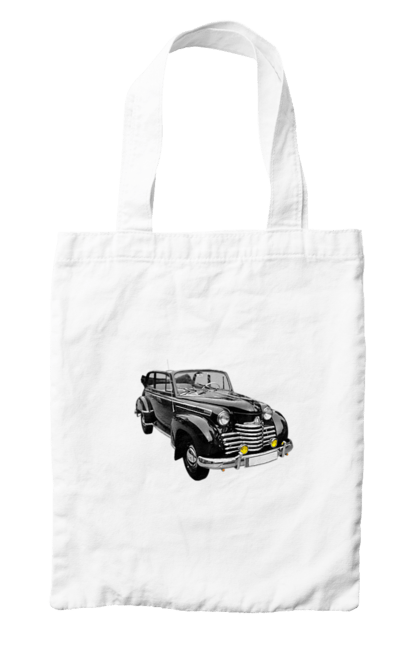 Bag with prints Auto.5. Auto, black, photo, professional photo, retro car. 2070702