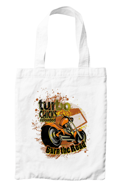 Сумка с принтом Мопед Турбо. Езда, мопед, скорость. 2070702