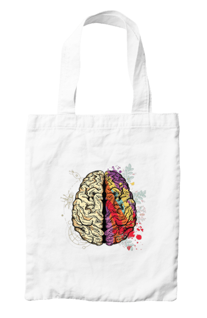 Сумка з принтом "Творчість та логіка". Бінарний, біткоїн, біткойн, валюта, гроші, крипто, наука, програміст, программист, творчество, техно, хакер, художник, цветной. 2070702