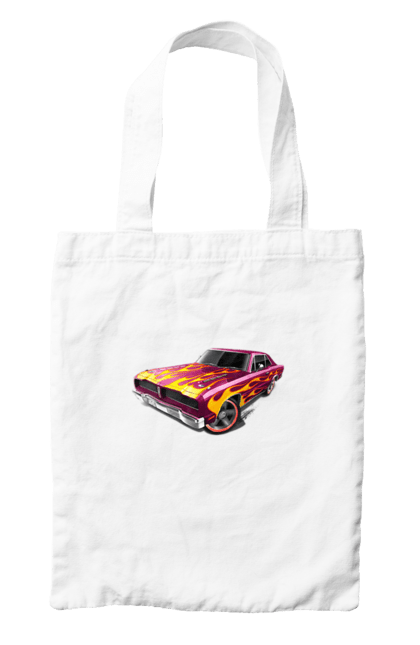Сумка з принтом "Кастом автомобіль". Авто, автомобіль, аерографія, вогонь, кастом, машина, полум я, тюнінг. 2070702