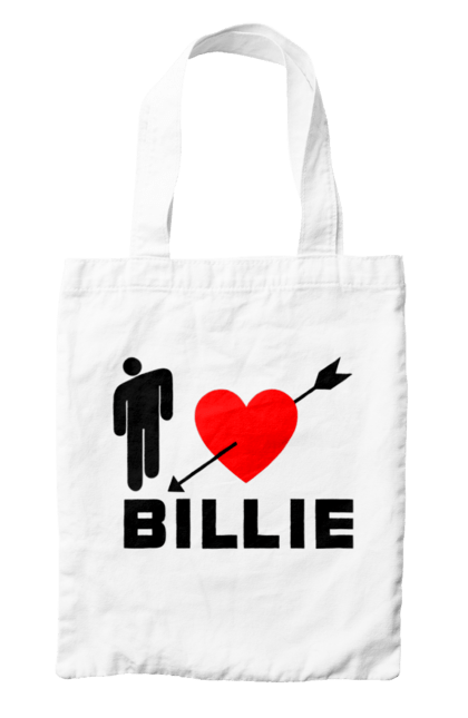 Сумка з принтом "Біллі Айліш". Біллі айліш, логотип біллі айліш, принт біллі айліш, співачка біллі айліш. 2070702