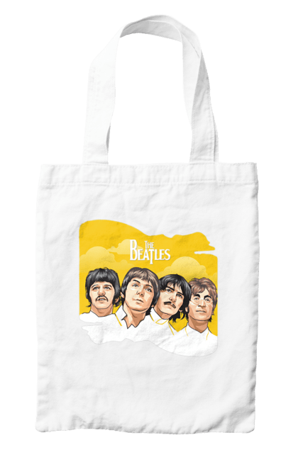 Bag with prints The Beatles. Beatles, george harrison, john lennon, liverpool four, music, paul mccartney, ringo starr. 2070702