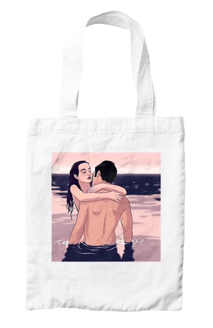 Сумка з принтом "Парочка Обнімається В Річці". Голо, кохання, пара. 2070702