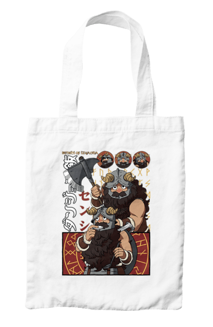 Bag with prints Danjon Meshi Senshi. Anime, danjon meshi, dungeon, dwarf, manga, senshi. 2070702