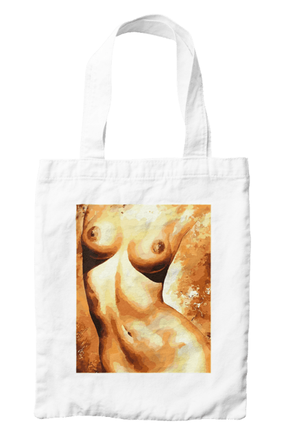 Сумка з принтом "Краса тіла". Вигини жіночого тіла, грація тіла, груди, жіноче тіло, жіночі груди, краса тіла. 2070702