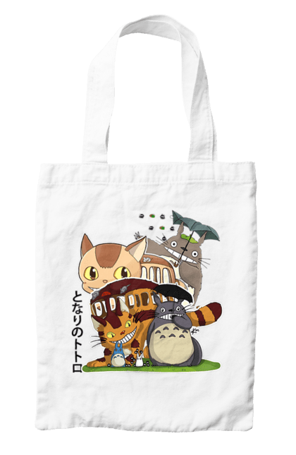 Bag with prints Totoro. Adventures, anime, comedy drama, fantasy, film, my neighbor totoro, tv series. 2070702