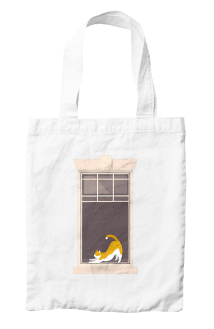 Bag with prints Cat In The Window. Cat, redhead, sippers, window. 2070702