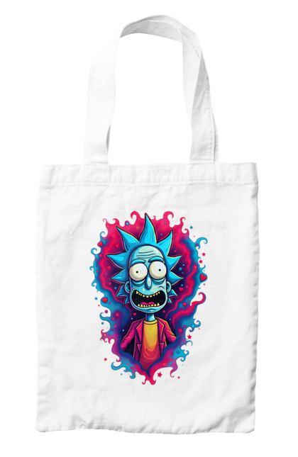 Bag with prints Rick and Morty. Adventures, black humor, cartoon, rick, rick and morty, sci-fi, tragicomedy. 2070702