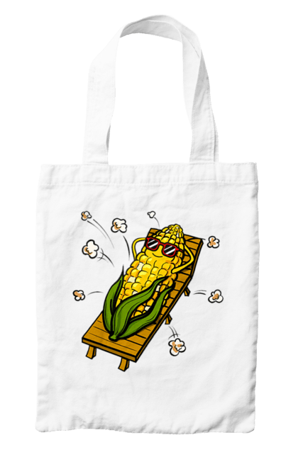 Сумка з принтом "Кукурудза Загоряє На Лежаках". Кукурудза, лежак, попкорн. 2070702