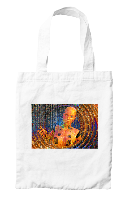 Сумка з принтом "Штучний інтелект". Айті, айтішник, гик, жінка, знання, інженер, інтелект, кібер, кібернетика, кіборг, код, комп, комп`ютерник, кристал, машинне навчання, мікросхема, мозок, портрет, програміст, професіонал, професія, розробник, розум, хакер, чіп, штучний інтелект, штучний розум. 2070702