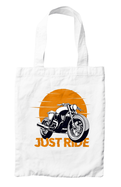 Сумка з принтом "Мотоцикл, Просто Їдь". Дорога, їзда, мотоцикл. 2070702