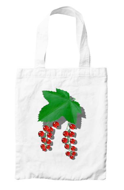 Сумка з принтом "Порічки Червоні". Делікатес, зріла, їжа, листя, літо, порічки, порічки червоні, смачно, смородина, стигла, урожай, червона, червона смородина, ягідка, ягода, ягоди. 2070702
