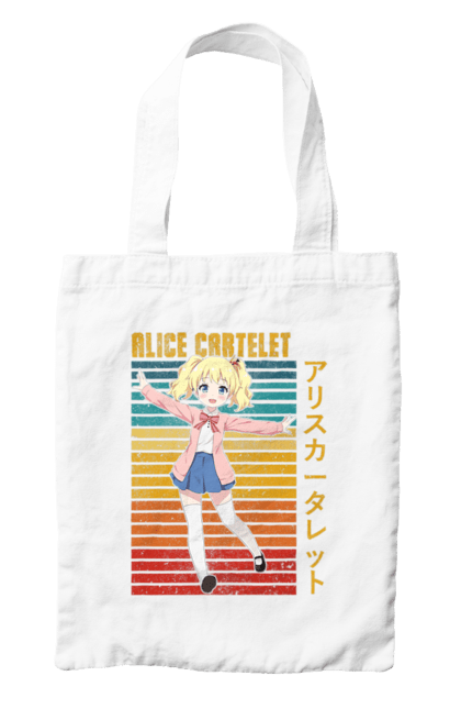 Bag with prints Kiniro Mosaic Alice Cartelet. Alice, alice cartelet, anime, gold mosaic, kiniro mosaic, kinmoza, manga. 2070702