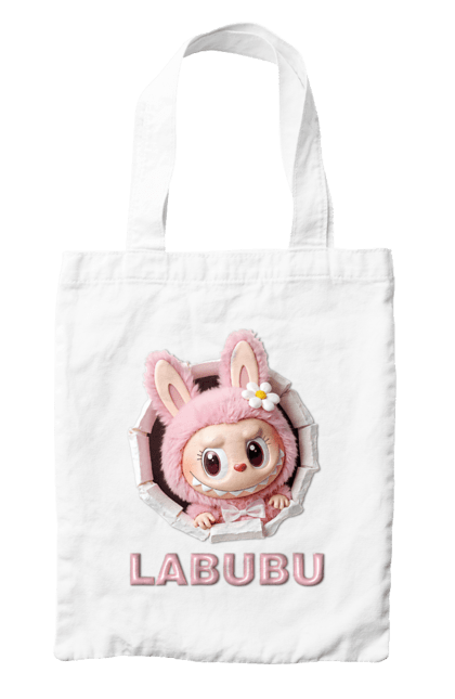 Сумка з принтом "Лабубу". Іграшка лабубу, лабубу, лабубу кока кола, мерч лабубу, мила, рожева лабубу, смішна лабубу. 2070702
