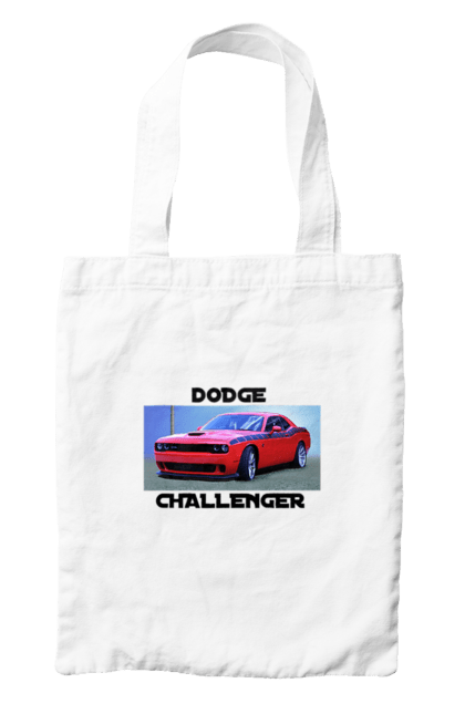 Сумка з принтом "Додж челенджер". Авто, автомобіль, американська легенда, додж челенджер, класичний автомобіль, культовий автомобіль, масл кар, потужне авто. 2070702