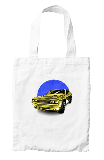 Bag with prints Ukrainian sports car. Auto, machine, muscle car, powerful car, speed, sports car, ukrainian sports car. 2070702