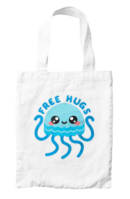 Bag with prints Octopus hugs. Children, for children, free hugs, hugs, octopus. 2070702