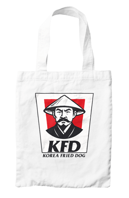 Сумка з принтом "Korea Fried Dog". Бренди, гумор, жартівливі, кфц, літні, прикольні, смішні, фаст-фуд. 2070702
