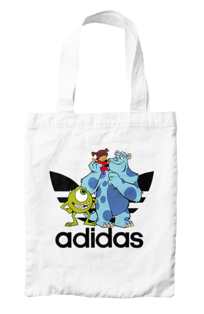 Сумка з принтом "Adidas Корпорація монстрів". Adidas, monsters inc, pixar, адідас, корпорація монстрів, мультфільм. 2070702