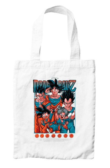 Bag with prints Dragon Ball. Anime, dragon ball, goku, manga, tv series, vegeta. 2070702