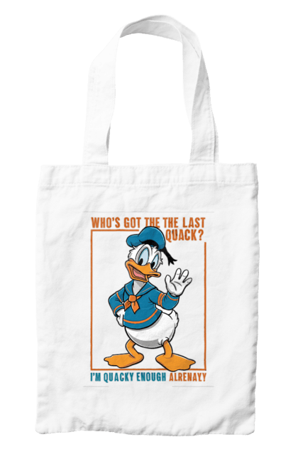 Bag with prints Donald Duck. Animated series, cartoon, disney, donald duck. 2070702